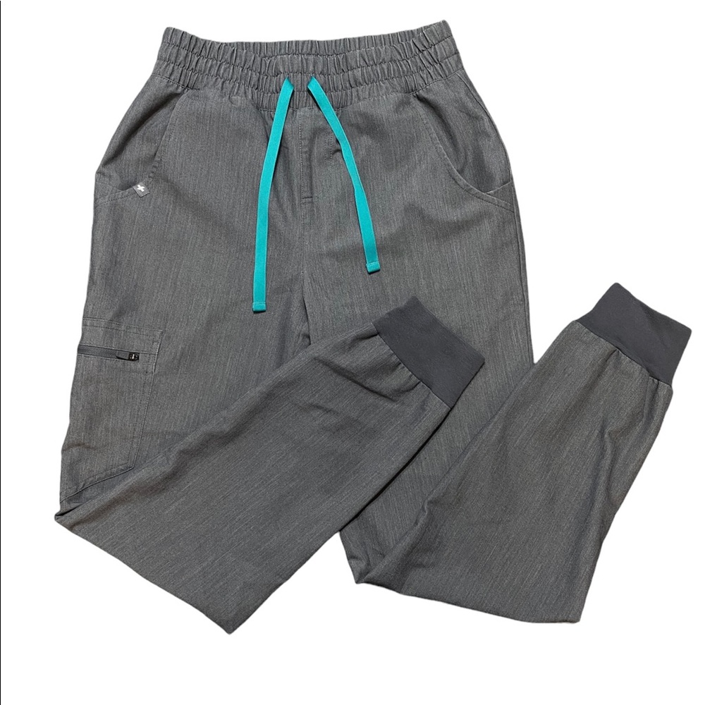 FIGS HIGH WAISTED Jogger Scrub Pants- GRAPHITE XS